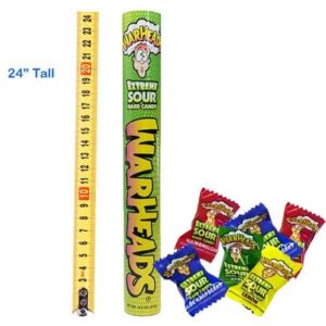 Warheads Extreme Mega Tube Candy Bank HUGE 24" Tall 14 oz